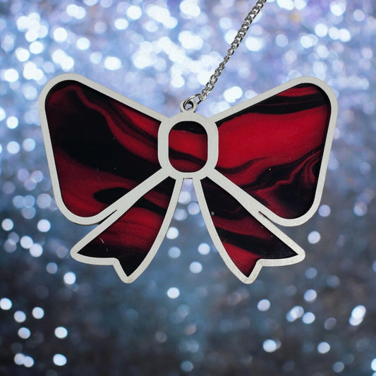 Scorpions Bow - Red & Black Suncatcher