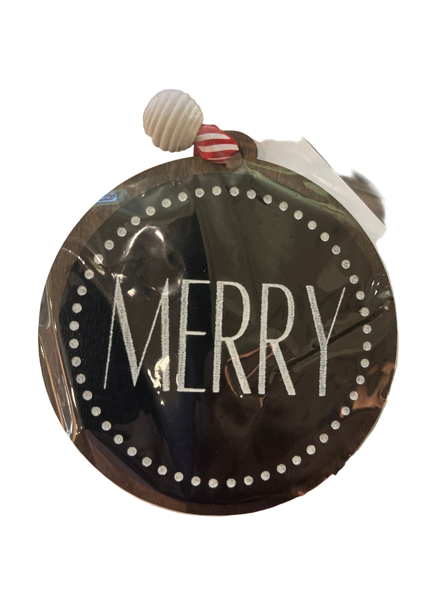 Black & White Word Ornament