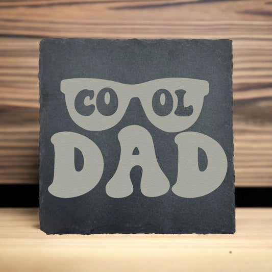 Cool Dad Slate Coaster