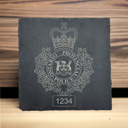 OPP Shield Slate Coaster