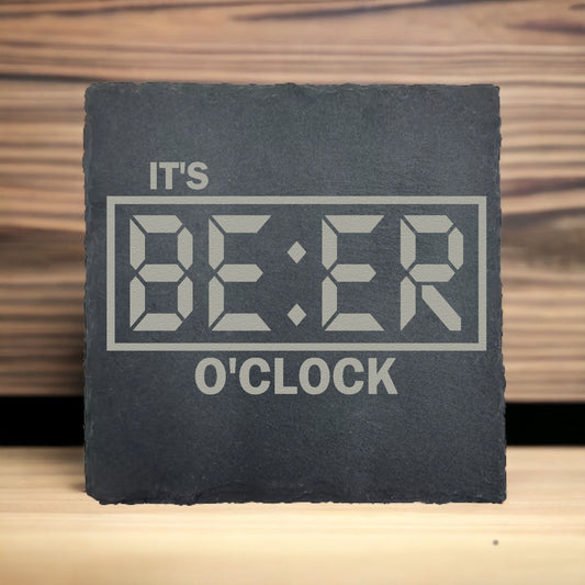 Beer O'Clock Slate Coaster