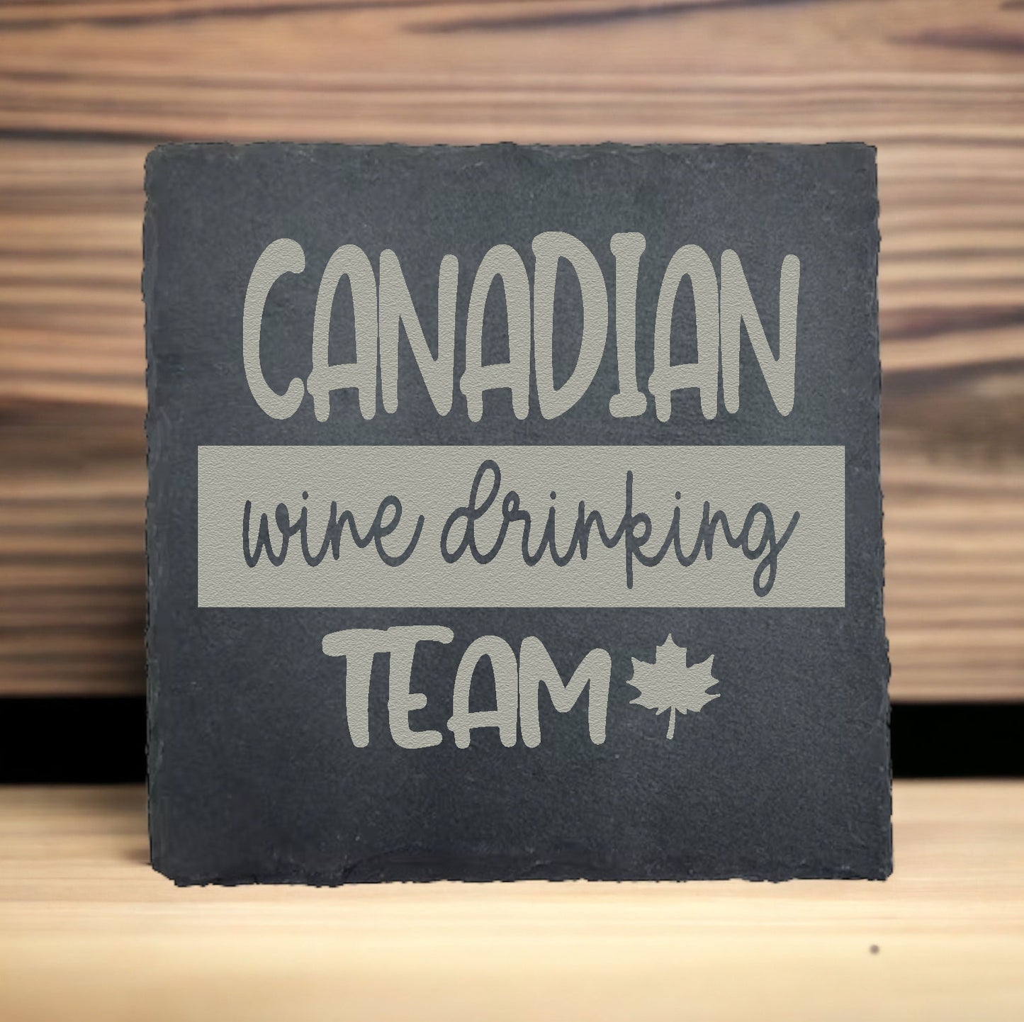 Canadian Wine Drinking Team Slate Coaster