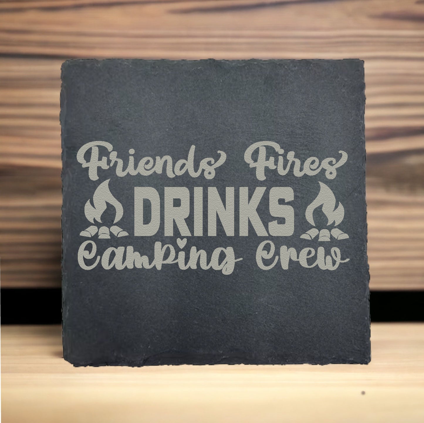 Friends Fire & Drinks Slate Coaster