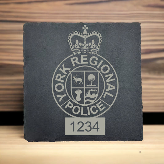 York Regional Police Slate Coaster